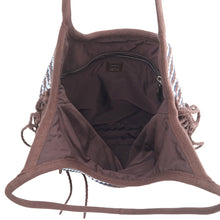 将图像加载到图库查看器中，MIUMIU Ivy Crochet Tote Bag Cocoa Brown/Celeste Blue5BG311_2IH7_F04H6_V_OLL Cotton
