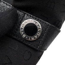 Load image into Gallery viewer, BVLGARI Logo Mania Tote Bag Black Canvas Leather
