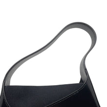 将图像加载到图库查看器中，Ferragamo Cutout Handbag Black213487 Patent Leather Canvas
