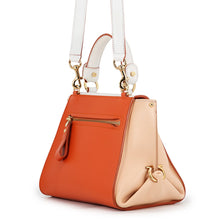 将图像加载到图库查看器中，Ferragamo Sofia Gancini 2-way Bag Orange/Light Pink/WhiteFZ21 D570 Leather Size Small
