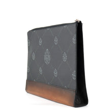 Load image into Gallery viewer, Berluti Ninovolume Clutch Bag Black/Brown PVC Leather
