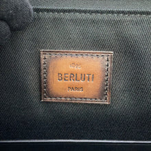 Load image into Gallery viewer, Berluti Ninovolume Clutch Bag Black/Brown PVC Leather
