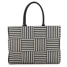 将图像加载到图库查看器中，Bottega Veneta Arco Tote Navy/White787336V4A718765 Canvas Leather Size Medium
