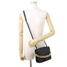 Load image into Gallery viewer, Bottega Veneta Mount Envelope Shoulder Bag Black Leather
