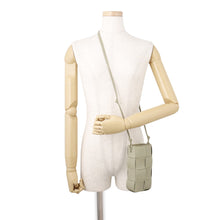Load image into Gallery viewer, Bottega Veneta Cassette Phone Shoulder Bag Light Green Leather
