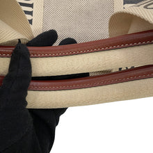 Load image into Gallery viewer, Chloe Woody Tote Bag Brown/WhiteCHC22AS383I2690U Canvas Calf Leather Size Large
