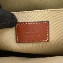 Load image into Gallery viewer, Chloe Woody Tote Bag Brown/WhiteCHC22AS383I2690U Canvas Calf Leather Size Large
