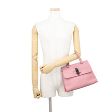 Load image into Gallery viewer, GUCCI Bamboo Daily Top Handle Bag 2-Way Bag Pink370831 Leather
