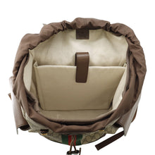Load image into Gallery viewer, GUCCI Offdia Backpack Brown/Red/Green598140 GG Supreme Leather Size Medium
