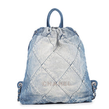 Load image into Gallery viewer, CHANEL CHANEL22 Backpack BlueAS3859 Denim Size Small
