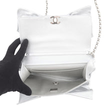 Load image into Gallery viewer, CHANEL Ribbon ChainShoulder Bag SilverAS5129 Leather
