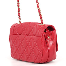 Load image into Gallery viewer, CHANEL Matelasse ChainShoulder Bag Red shiny calf Size 20
