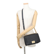 Load image into Gallery viewer, CHANEL Boy Chanel ChainShoulder Bag BlackA67086 Lambskin Size 25
