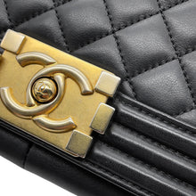 Load image into Gallery viewer, CHANEL Boy Chanel ChainShoulder Bag BlackA67086 Lambskin Size 25
