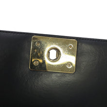 Load image into Gallery viewer, CHANEL Boy Chanel ChainShoulder Bag Black Shearling Leather Size 25
