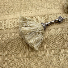 Load image into Gallery viewer, Dior D-BUBBLE Tassel Bucket Bag Beige Canvas
