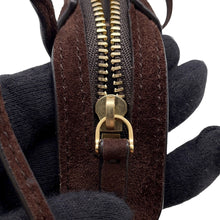 Load image into Gallery viewer, New Twin Shoulder Bag Brown Velour
