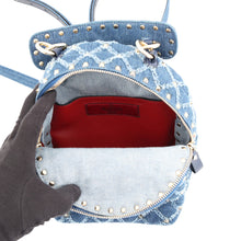 Load image into Gallery viewer, Valentino Garavani Studded Backpack Blue Denim
