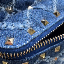 Load image into Gallery viewer, Valentino Garavani Studded Backpack Blue Denim

