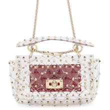 Load image into Gallery viewer, Valentino Garavani Studded ChainShoulder Bag Transparent Plastics
