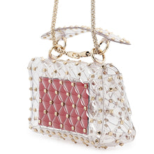 Load image into Gallery viewer, Valentino Garavani Studded ChainShoulder Bag Transparent Plastics
