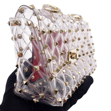 Load image into Gallery viewer, Valentino Garavani Studded ChainShoulder Bag Transparent Plastics
