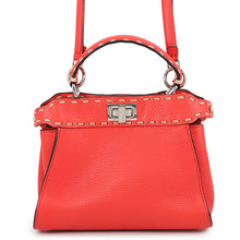 将图像加载到图库查看器中，FENDI Selleria Peekaboo Mini Orange8BN244 Leather Size Mini
