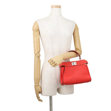 将图像加载到图库查看器中，FENDI Selleria Peekaboo Mini Orange8BN244 Leather Size Mini
