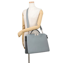 Load image into Gallery viewer, FENDI Peekaboo Icy You Gray7VA529AFC3 Leather Size Medium
