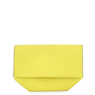 HERMES Opli Clutch Bag Lime Chevre Myzore Goatskin