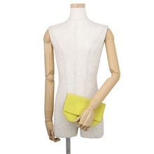 Load image into Gallery viewer, HERMES Opli Clutch Bag Lime Chevre Myzore Goatskin

