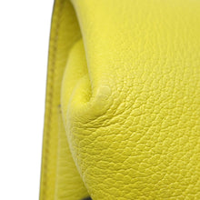 Load image into Gallery viewer, HERMES Opli Clutch Bag Lime Chevre Myzore Goatskin
