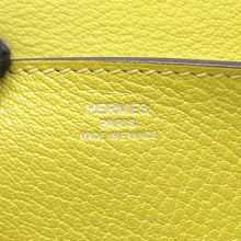 Load image into Gallery viewer, HERMES Opli Clutch Bag Lime Chevre Myzore Goatskin
