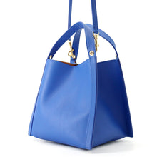 Load image into Gallery viewer, CELINE Cubo 2WAY Handbag Royal Blue124182 Leather
