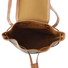 Load image into Gallery viewer, CELINE Triomphe Falco Backpack Black/Tan197662 PVC Leather
