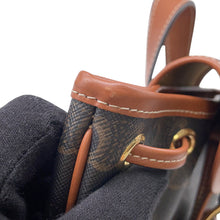 Load image into Gallery viewer, CELINE Triomphe Falco Backpack Black/Tan197662 PVC Leather

