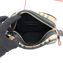 Load image into Gallery viewer, BURBERRY Nova Check B Patch Shoulder Bag Beige/Black/Red8023901 Nylon Leather
