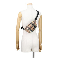 Load image into Gallery viewer, BURBERRY Nova Check Mini Shoulder Bag Beige/Black/Red8014420 Nylon
