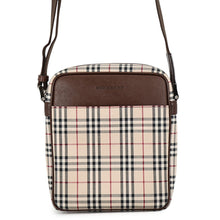 Load image into Gallery viewer, BURBERRY Nova Check Shoulder Bag Beige/Black/Red Canvas Leather
