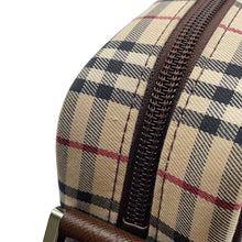 Load image into Gallery viewer, BURBERRY Nova Check Shoulder Bag Beige/Black/Red Canvas Leather
