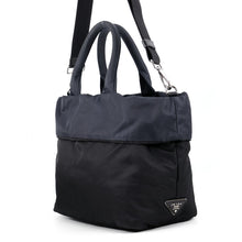 Load image into Gallery viewer, PRADA Tessuto Double 2-Way Tote Bag Black/NavyB1959V Nylon

