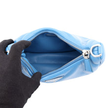 将图像加载到图库查看器中，PRADA Re-edition Shoulder Bag Light Blue1BH204 Leather
