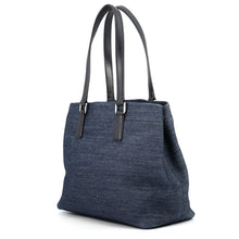Load image into Gallery viewer, PRADA Tote Bag Indigo/Black1BG356 Denim Leather
