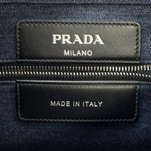 Load image into Gallery viewer, PRADA Tote Bag Indigo/Black1BG356 Denim Leather
