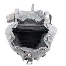 Load image into Gallery viewer, PRADA SEA-BEYOND Backpack Gray1BZ677 Nylon Saffiano LeatherLeather Size Small
