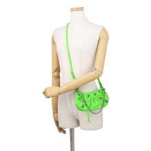 将图像加载到图库查看器中，BALENCIAGA Lucagol Mini Purse Shoulder Bag Neon Green69581423EIY3817 Croco embossed leather Size Mini
