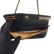 Load image into Gallery viewer, CHANEL Matelasse ChainShoulder wallet BlackAP2508 Lamb
