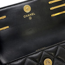 Load image into Gallery viewer, CHANEL Matelasse ChainShoulder wallet BlackAP2508 Lamb

