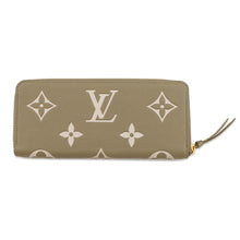 将图像加载到图库查看器中，LOUIS VUITTON Portefeuille Clemence Khaki/CremeM82478 Monogram Empreinte Leather
