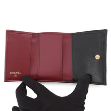 Load image into Gallery viewer, CHANEL Chevron Small Flap Compact Wallet BlackAP5202 Caviar Leather
